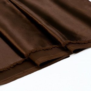 Ткань для рукоделия, лоскут сатина, коричневый, 100x150 см, 100% п/э