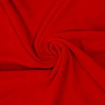 Лоскут Велюр на трикотажной основе, красный, 50*50см