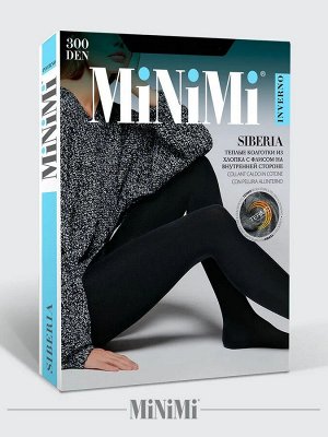 Колготки Minimi Siberia 300 (хлопок с флисом) неро 6