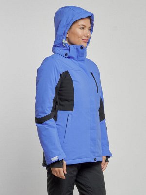 Горнолыжная куртка женская зимняя фиолетового цвета 3105F