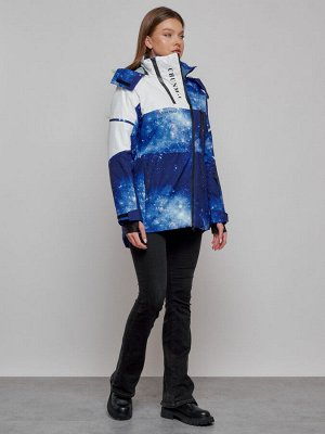 MTFORCE Горнолыжная куртка женская зимняя синего цвета 2321S