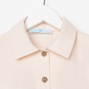 Платье для девочки с воротником KAFTAN 30 (98-104 см), цвет молочный