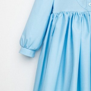 Платье для девочки MINAKU: Cotton collection, голубое, рост