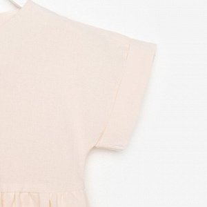 Платье для девочки MINAKU: Cotton Collection, бежевое, рост