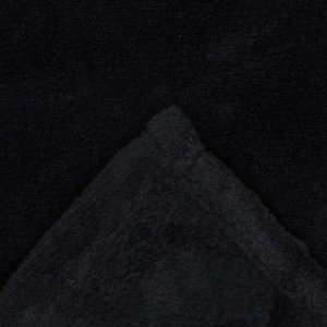 Плед с рукавами «Этель», чёрный, 150x200 см, корал-флис 220 г/м²