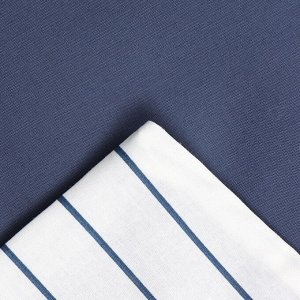 Постельное бельё Этель 1.5сп Stripes: blue, 143х215см, 150х214см, 50х70см-2 шт, перкаль,114 г/м2