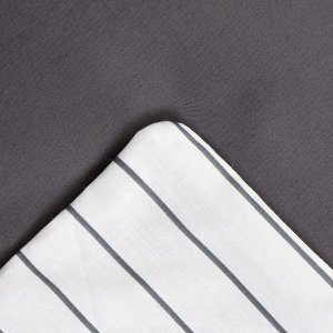 Постельное бельё 1.5-спальное «Этель» Stripes: grey, перкаль