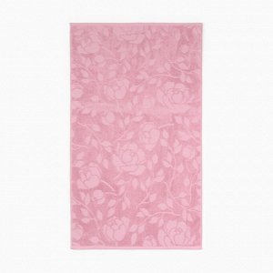 Полотенце махровое жаккардовое LoveLife Flowers 70х130 см, цвет розовый, 100% хл, 500 гр/м2