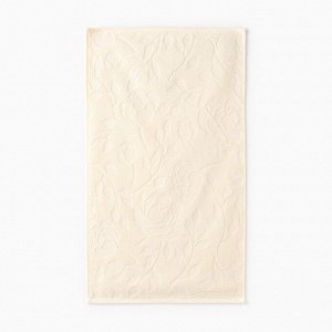 Полотенце махровое жаккардовое LoveLife Flowers 50х90 см, цвет молочный, 100% хл, 500 гр/м2