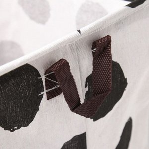 Текстильная корзина Доляна цвет черно/белый, 32*32*32 см