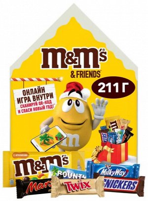 M&M’s & Friends (215 гр) Пряничный домик Новогодний подарочный набор