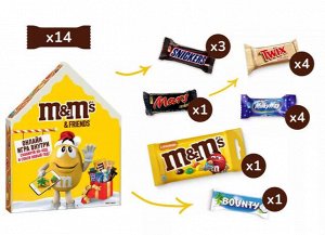 M&M’s & Friends (215 гр) Пряничный домик Новогодний подарочный набор