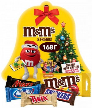 M&M's and Friends (168 гр) Колокольчик Новогодний подарочный набор