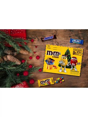 M&M's and Friends (577 гр) Большая посылка с новогодней игрой и стикерами Новогодний подарочный набор