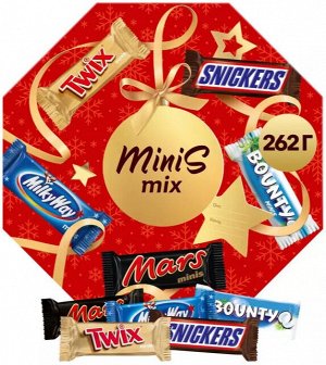 Mаrs Minis Mix (262 гр) Шайба Minis Большой Новогодний подарочный набор Mix