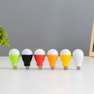 Ночник "Лампочка" LED USB МИКС 3,5х3,5х6,5 см RISALUX