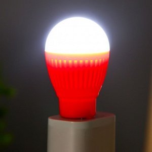 Ночник "Лампочка" LED USB МИКС 3,5х3,5х6,5 см RISALUX