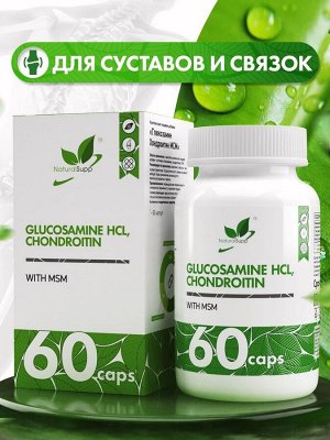 Naturalsupp Глюкозамин Хондроитин МСМ 60 капсул