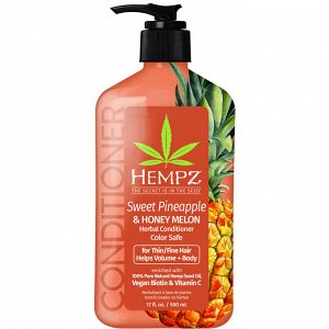 Хемпз Бессульфатный кондиционер Sweet Pineapple & Honey Melon Volumizing, 500 мл (Hempz, Ананас и медовая дыня)