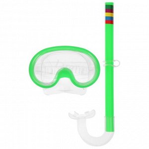 Набор для плавания детский ONLYTOP: маска, трубка, цвета МИКС