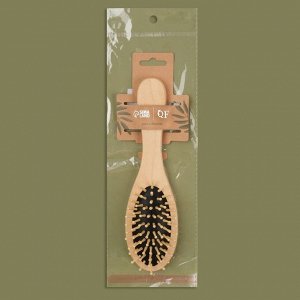 Расчёска массажная «Натурель», 6 ? 22 см, цвет «светлое дерево»