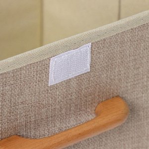 Короб стеллажный для хранения с крышкой LaDо́m «Франческа», 33x24x18.5 см, бежевый