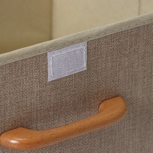 Короб стеллажный для хранения с крышкой LaDо́m «Франческа», 43x30.5x18.5 см, бежевый