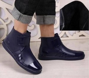 Ботинки-водонепронецаемые утепленные мужские цвет: СИНИЙ, материал: PVC