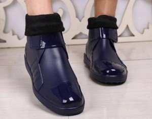 Ботинки-водонепронецаемые утепленные мужские цвет: СИНИЙ, материал: PVC