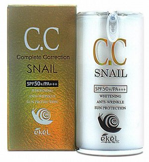 Ekel Крем для лица CC Cream Snail SPF50+/P+++ Complete Correction (Pump), 50мл