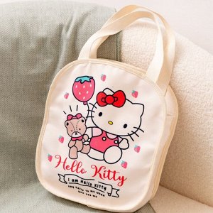 Холщовая сумка-тоун с принтом "Hello Kitty", бежевый