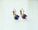 Серьги с кристаллами Swarovski  Кубик
