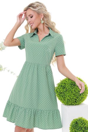 Платье DStrend П-3931-0212-03 серо-зелёный