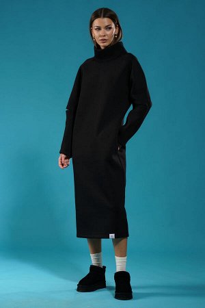 Платье Платье Kivviwear 415701 черный 
Состав: ПЭ-26%; Хлопок-70%; Эластан-4%;
Сезон: Осень-Зима
Рост: 170

Теплое модное платье в стиле Kivvi wear. Платье с разрезами в рукавах на уровне линии локтя