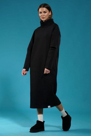 Платье Платье Kivviwear 415701 черный 
Состав: ПЭ-26%; Хлопок-70%; Эластан-4%;
Сезон: Осень-Зима
Рост: 170

Теплое модное платье в стиле Kivvi wear. Платье с разрезами в рукавах на уровне линии локтя