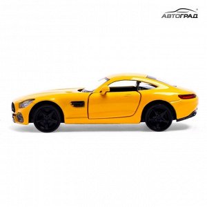 Машина металлическая MERCEDES-AMG GT S, 1:32, открываются двери, инерция, цвет жёлтый