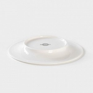 Тарелка фарфоровая десертная Magistro Argos, d=18 см, цвет белый
