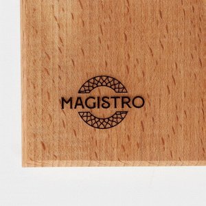 Доска разделочная деревянная Magistro, 40x20x2.2 см, цельный массив бука