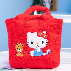Плюшевая сумка через плечо с принтом "Hello Kitty", красный