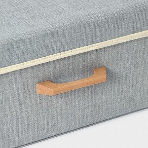 Короб стеллажный для хранения с крышкой LaDо́m «Франческа», 33x24x18 см, серо-голубой