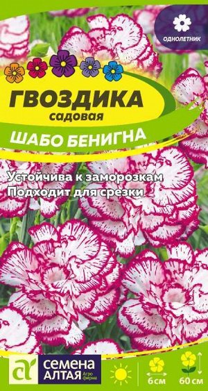 Цветы Гвоздика Шабо Бенигна cадовая/Сем Алт/цп 0,1 гр.