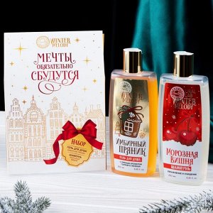 Winter Melody, Подарочный новогодний набор "Мечты сбудутся!", гель для душа, 250 мли шампунь для волос, 250 мл