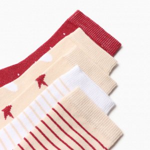 Набор новогодний женских носков KAFTAN "Новогодних чудес" размер 36-39 (23-25 см), 5 пар