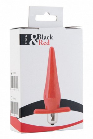 Анальная втулка Black&Red by TOYFA, TPE, красная, 12,7 см, ? 3 см