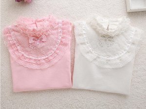 Блузка Белый, розовый