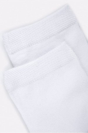 Базовые носки женские однотонные на каждый день, цвет белый / серый меланж