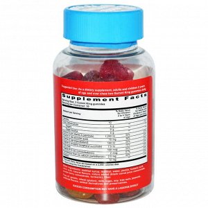 Gummi King, Мультивитамины для детей без сахара, 60 жевательных таблеток
