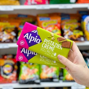 Alpia Pistaziencreme 100g - Молочный шоколад Альпа с фисташкой