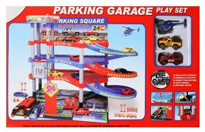 Паркинг Паркинг изготовлен из качественного пластика и будет прекрасным подарком для вашего мальчика.
4-х этажный паркинг, вышка с подъемником, спуски и подъемы с каждого этажа паркинга.
В комплекте д