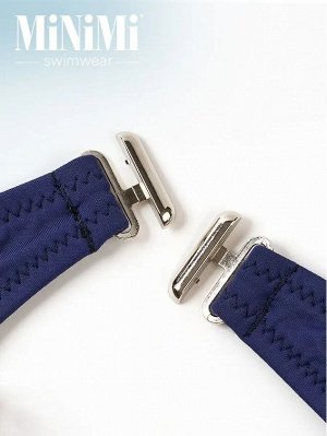Слитный купальник из микрофибры с отделкой из сетки и настроченных резинок